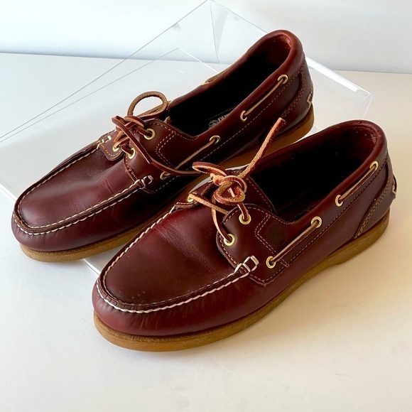 Timberland Other - Men's Timberland Brown Leather Boat Shoes Loafer Slip On Comfort Sandals, Sz 10